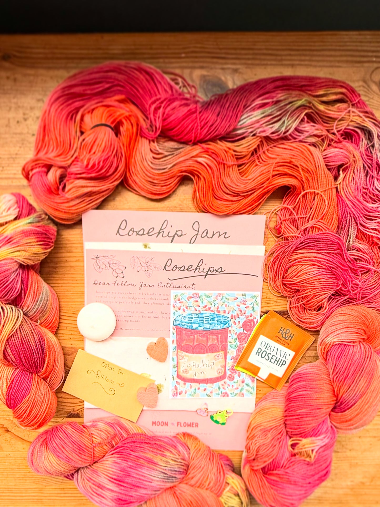 Moonflower Yarn Club – Monthly Hand Dyed 4ply Yarn Subscription (Seasonal Colourway + Extras)