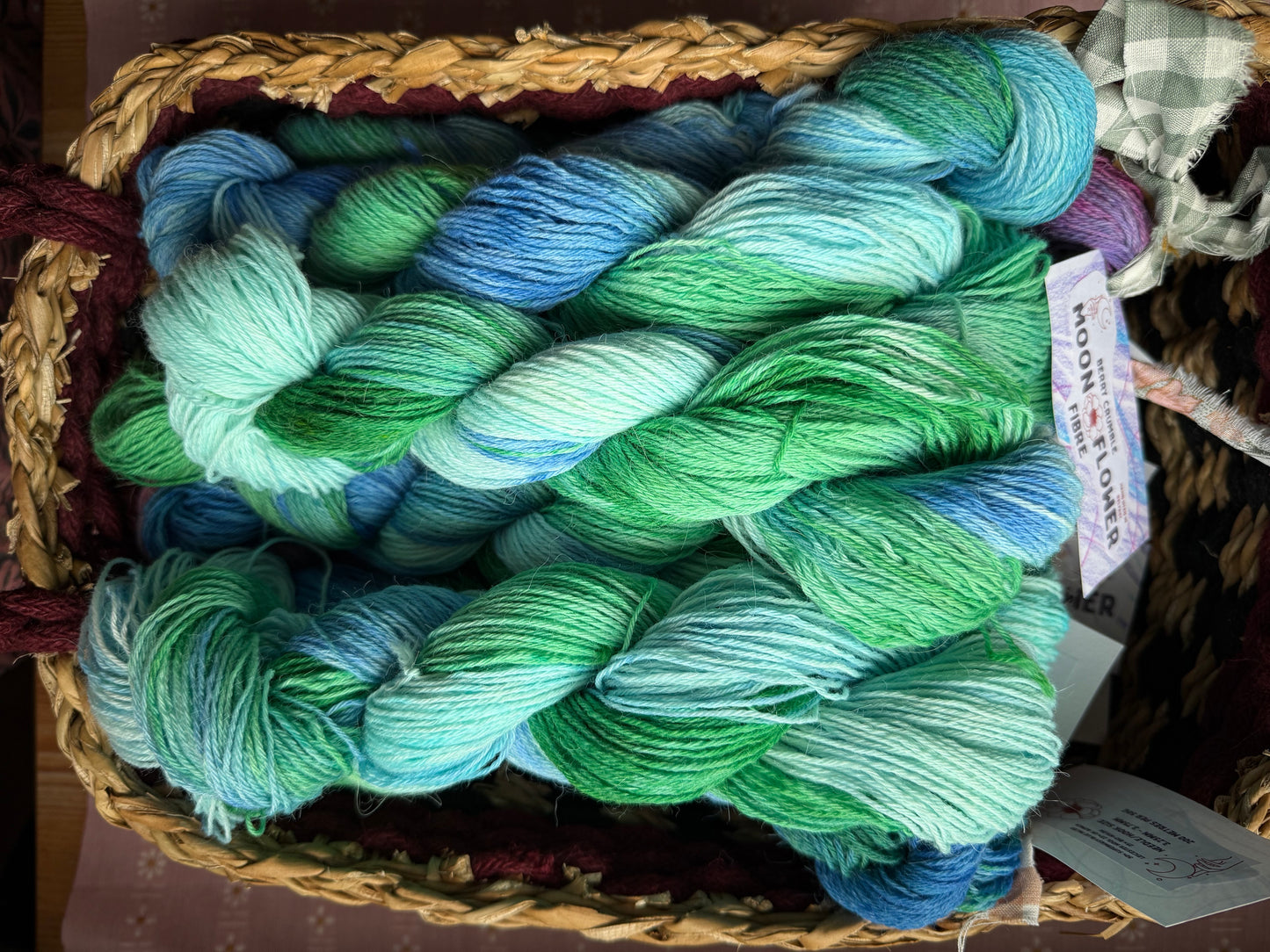Aurora Borealis – Hand-Dyed 4ply Sock Yarn | British Bluefaced Leicester, Alpaca & Eco Bio-Nylon Blend