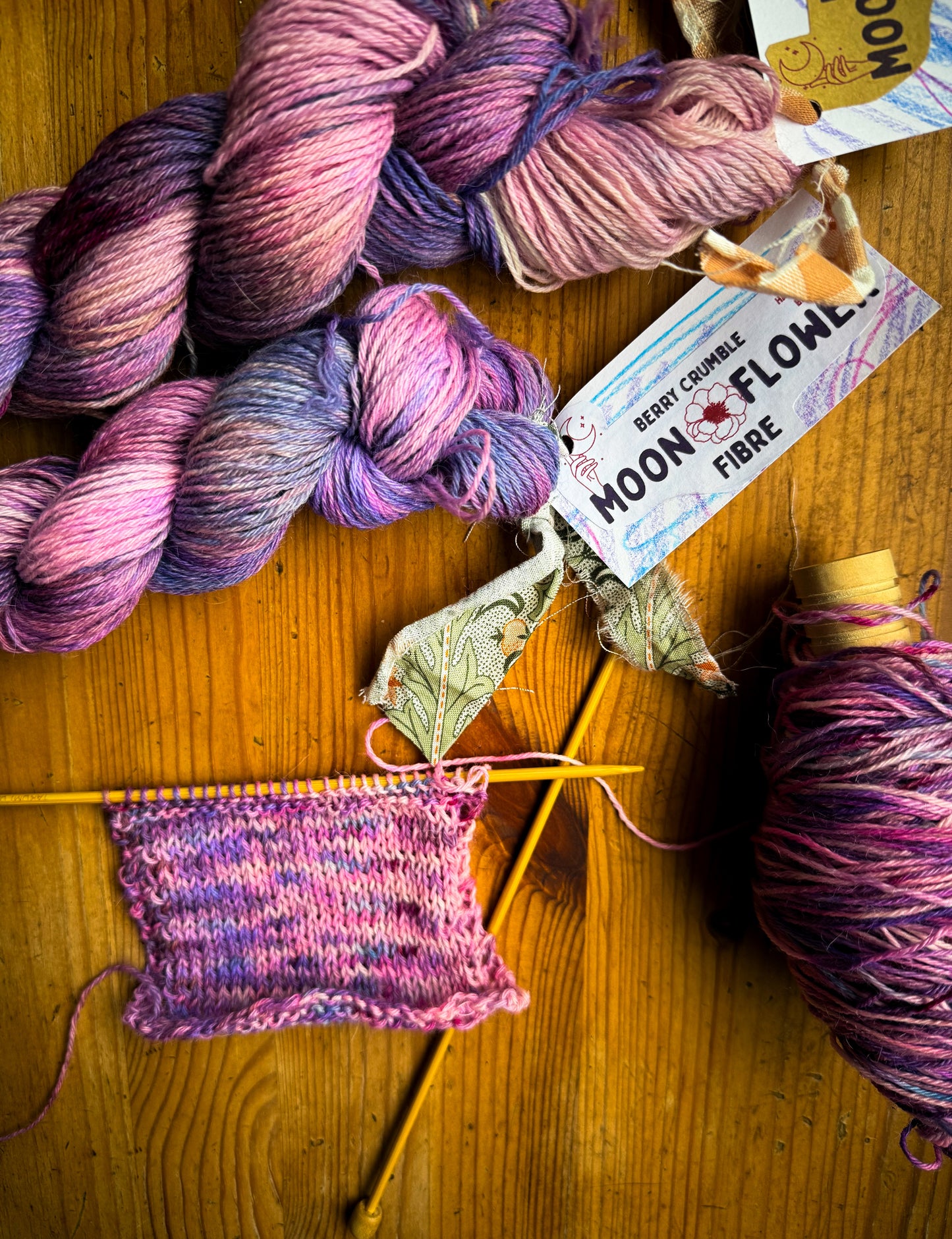 Moonflower Yarn Club – Monthly Hand Dyed 4ply Yarn Subscription (Seasonal Colourway + Extras)