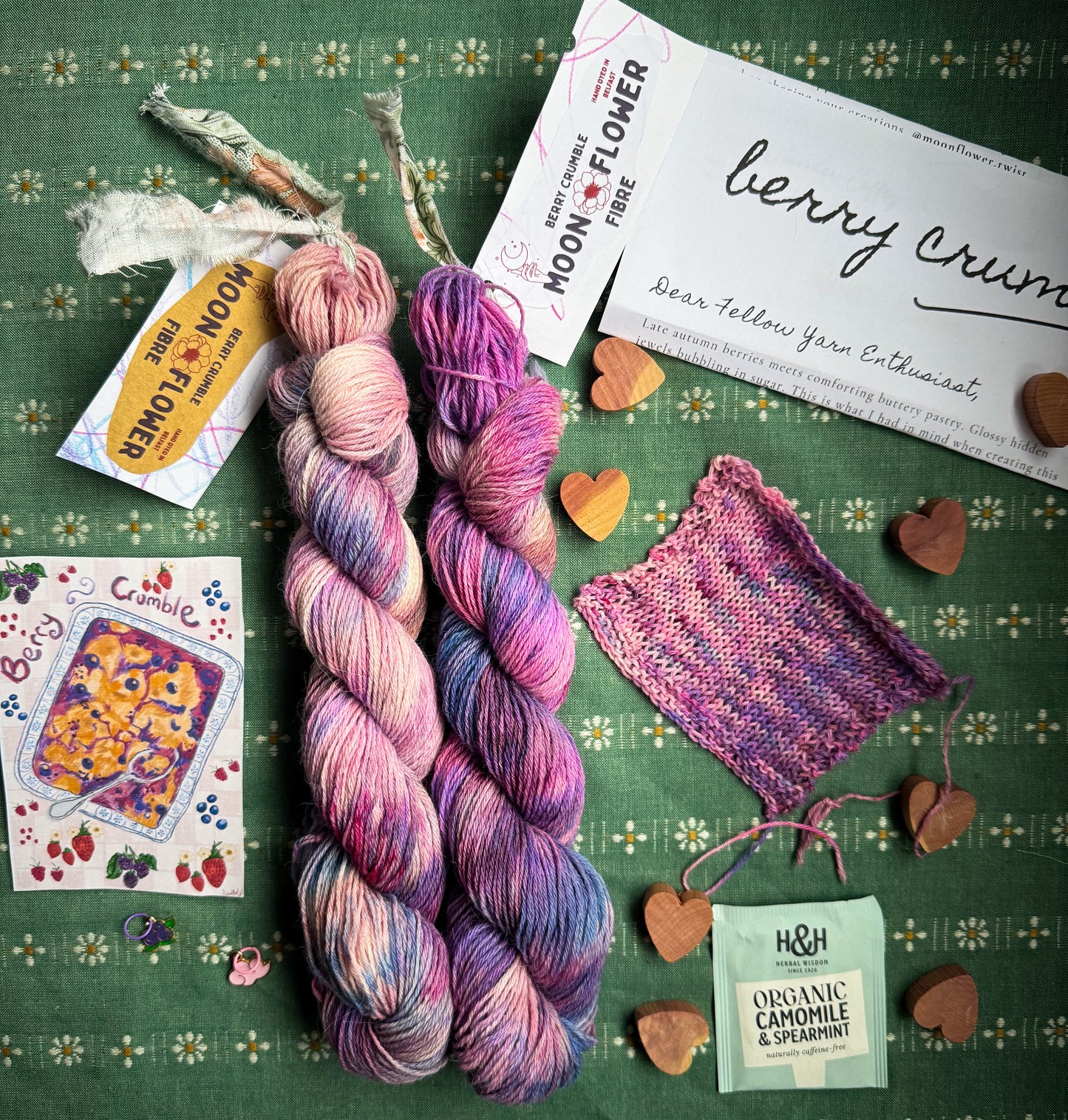 Moonflower Yarn Club – Monthly Hand Dyed 4ply Yarn Subscription (Seasonal Colourway + Extras)