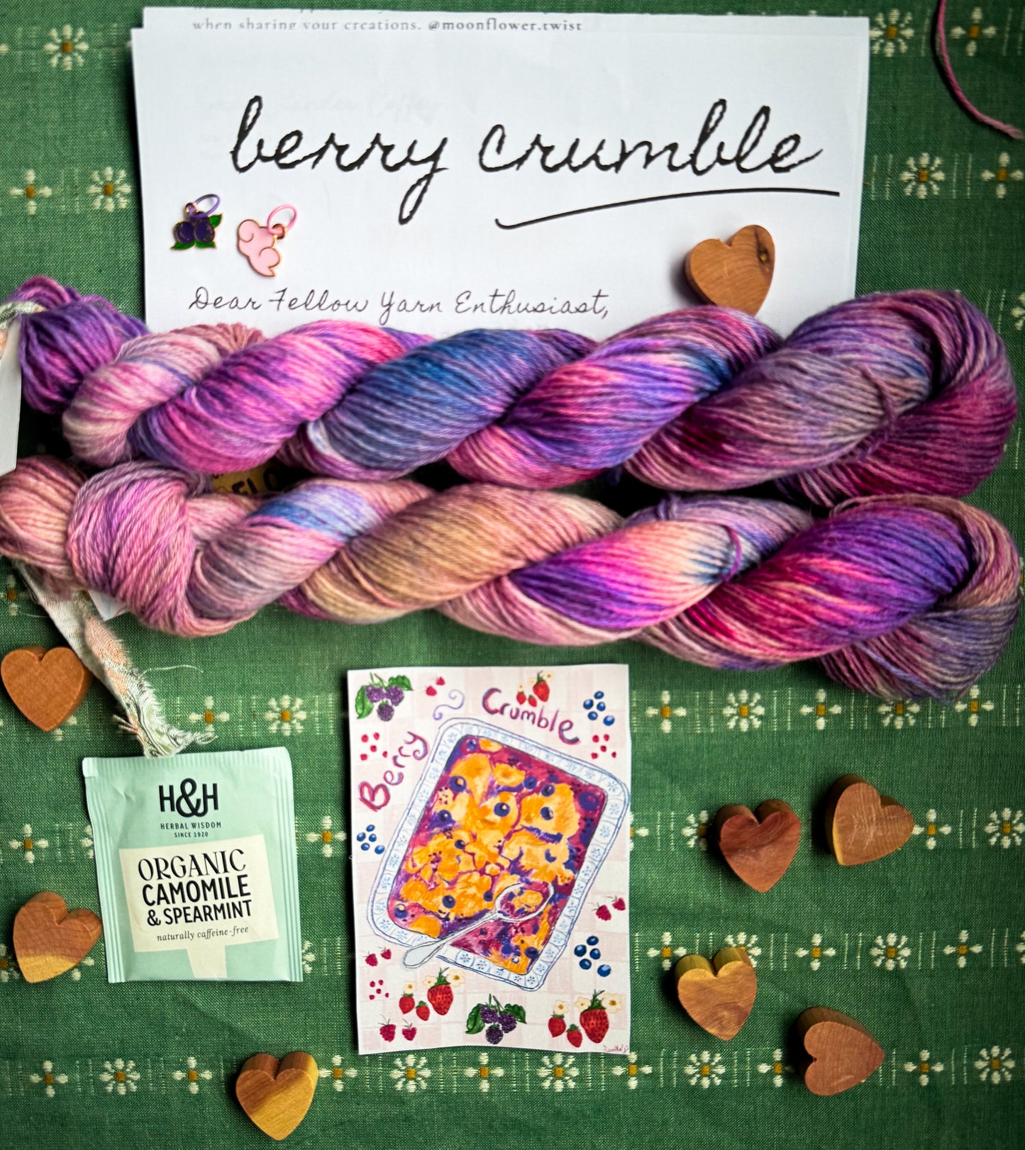 Moonflower Yarn Club – Monthly Hand Dyed 4ply Yarn Subscription (Seasonal Colourway + Extras)