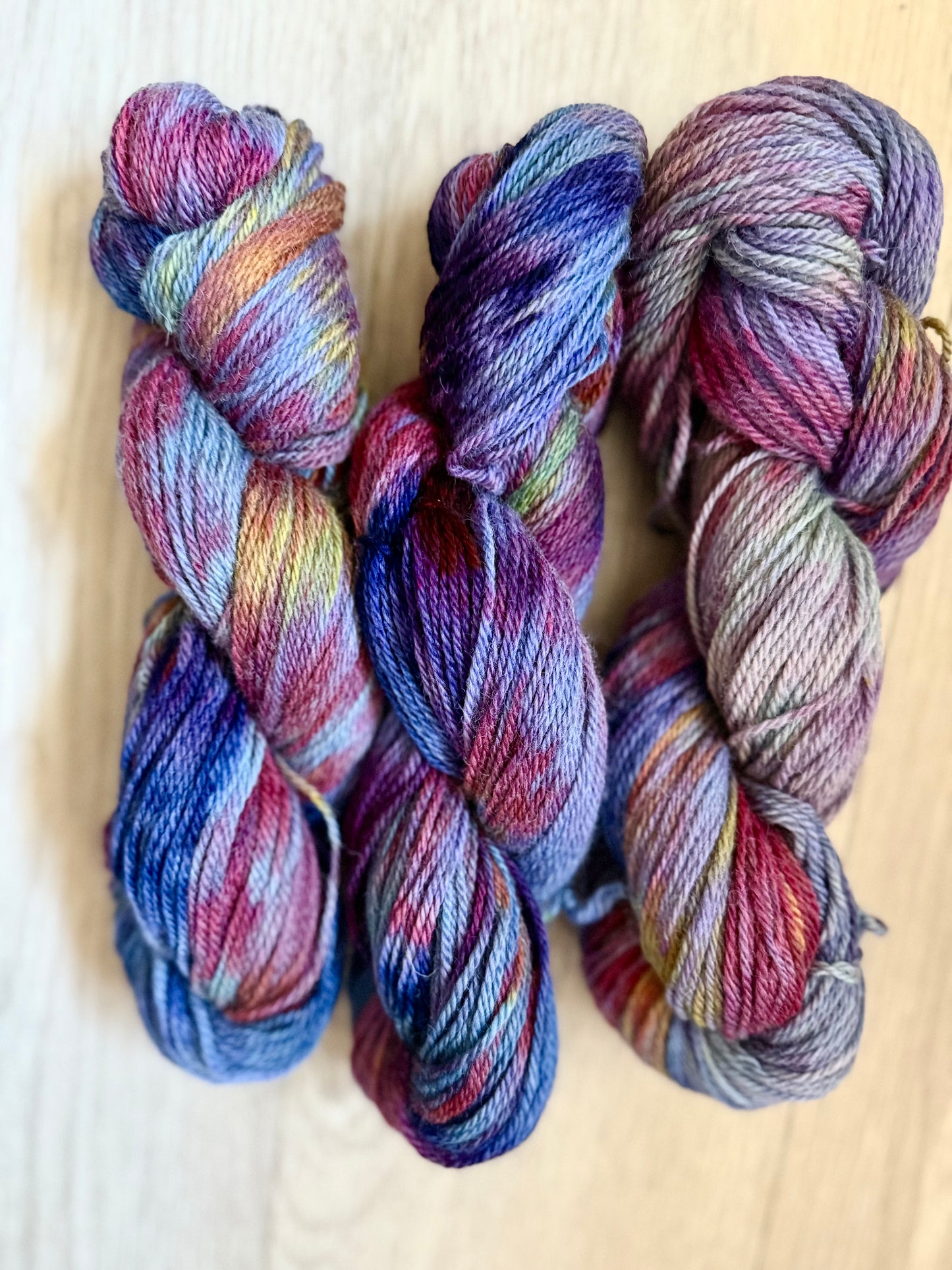 Iris Bloom- Indigo DK Romney Wool