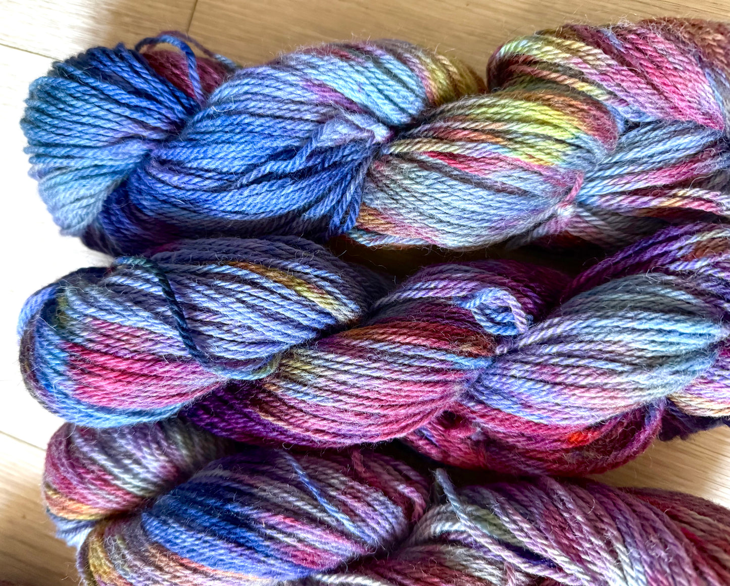 Iris Bloom- Indigo DK Romney Wool